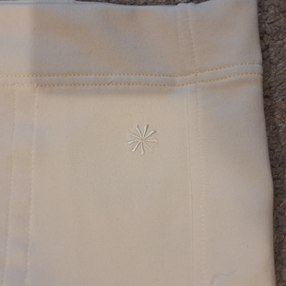 Athleta Cream Color Elastic Waist Wide Legged Cargo Sweat Pants - Picture 9 of 9